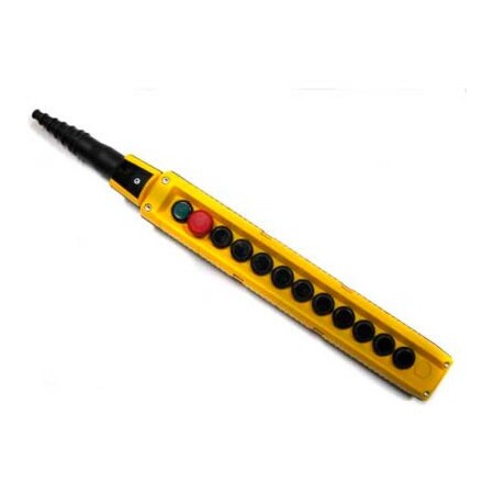 Springer Controls Co T.E.R., F70CY12100000001 MIKE Pendant, 12 Button, Yellow, 1-Speed Buttons F70CY12100000001